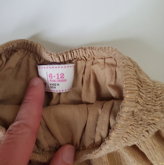 Lined Beige Skirt for Baby Girl - Picture 5 of 9